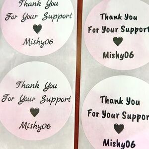 Custom thank you or closet QR stickers